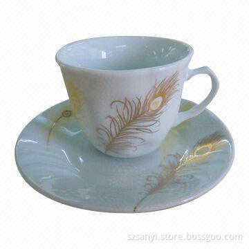 12-piece Coffee Cup and Saucer Set with Practical Shape